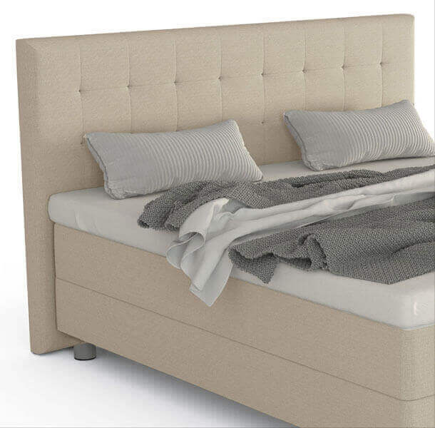 Oblazinjena vzglavna stranica Luxuria Oblazinjena vzglavna stranica BoxSpring postelje - Spalni center Maremico