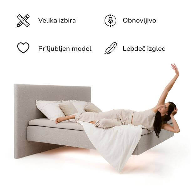 Lebdeča postelja BoxSpring Fly - slika 11