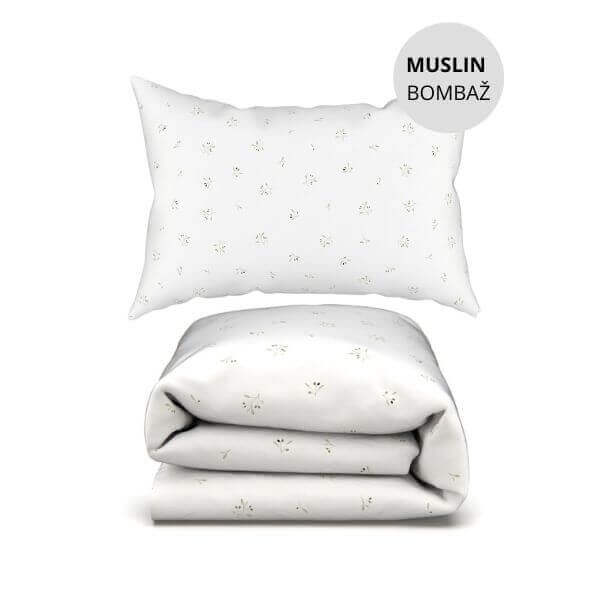 Bombažna posteljnina muslin - oljka (različne dimenzije) Posteljnina ooh noo muslin bombaz oljka