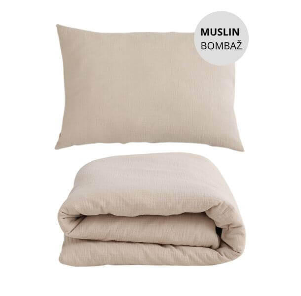 Posteljnina ooh noo muslin bombaz pescena
