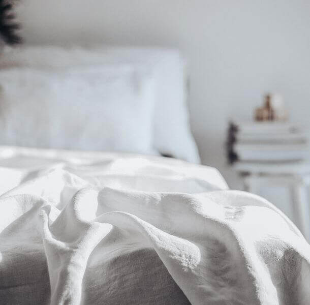 Lanena posteljnina - bela (različne dimenzije) bela lanena posteljnina ooh noo