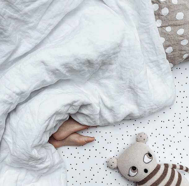 Bela otroška posteljnina iz lana