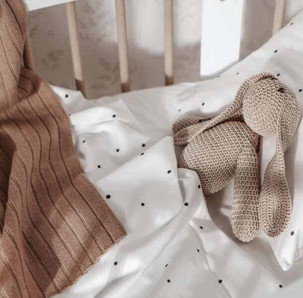 Otroška posteljnina iz bombaža črne pikice