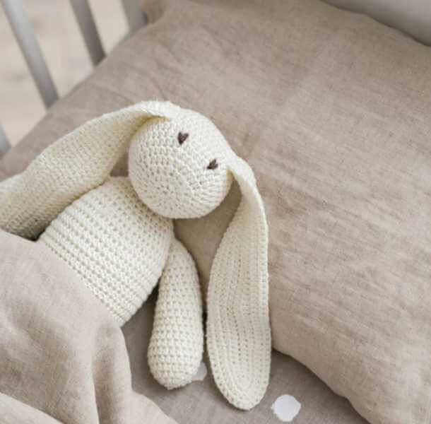 Lanena otroška posteljnina - barva lanu (različne dimenzije) Otroška posteljnina iz naravnega lanu