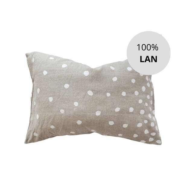 Lanena prevleka za vzglavnik – bele pike (različne dimenzije) lanena prevleka za vzglavnik - 100% lan - Spalni center Maremico