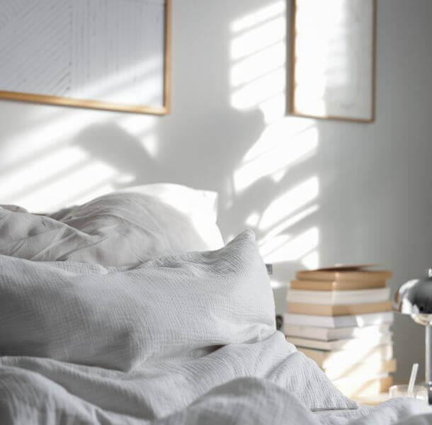 Bombažna prevleka za vzglavnik muslin – bela (različne dimenzije) - slika 4