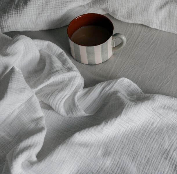 Bombažna posteljnina muslin - bela (različne dimenzije) Bombažna posteljnina muslin - bela (različne dimenzije) - slika 3