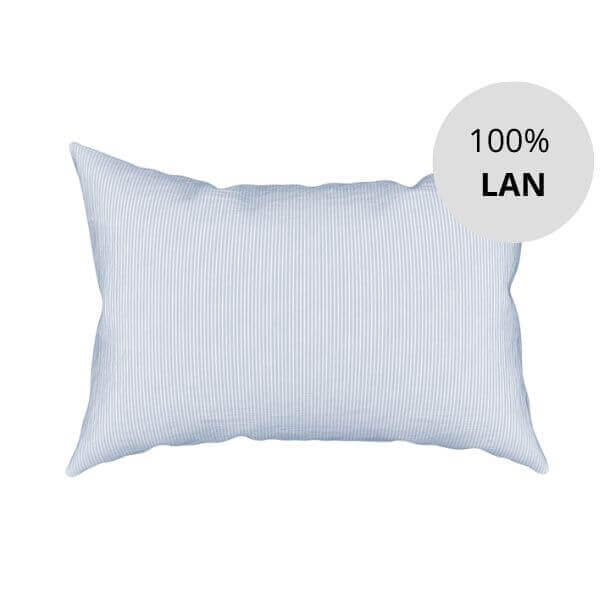 Lanena prevleka za vzglavnik – modre črte (različne dimenzije)
