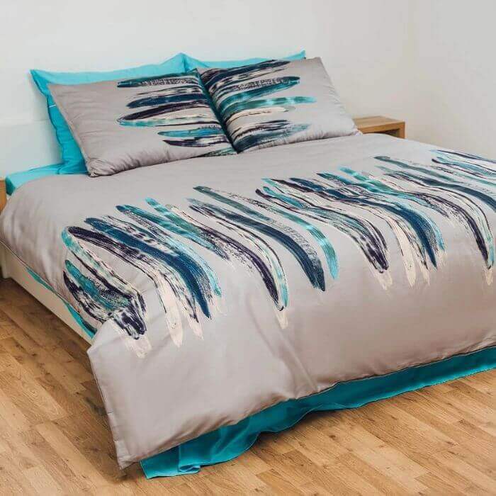 Posteljnina Art - siva (različne dimenzije) satenasta posteljnina Art - siva posteljnina