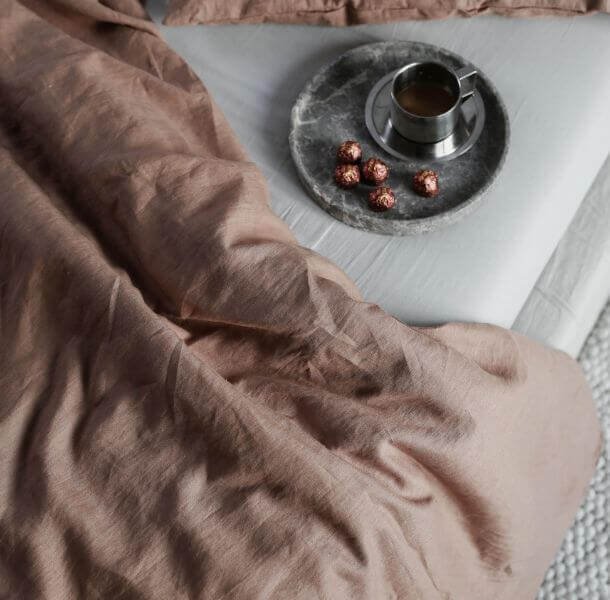 Lanena posteljnina - rjava (različne dimenzije) - slika 4