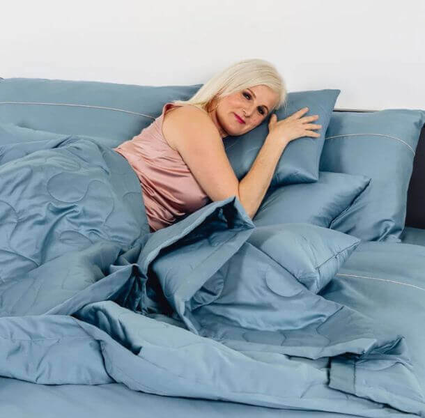 Posteljnina Basic - svetlo modra (različne dimenzije) - slika 2