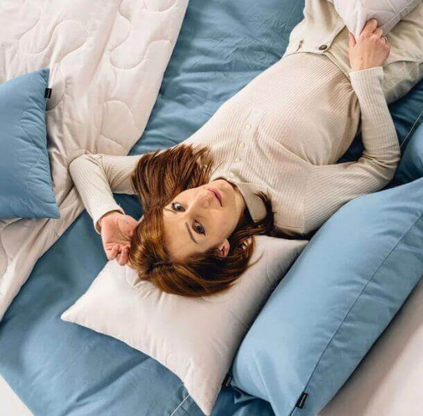 Posteljnina Basic - svetlo modra (različne dimenzije) - slika 5