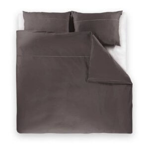 enobarvna posteljnina temno siva Basic