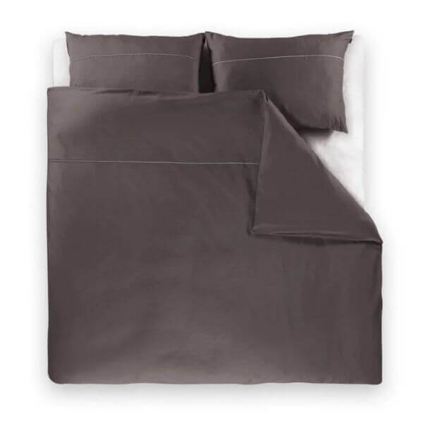 enobarvna posteljnina temno siva Basic
