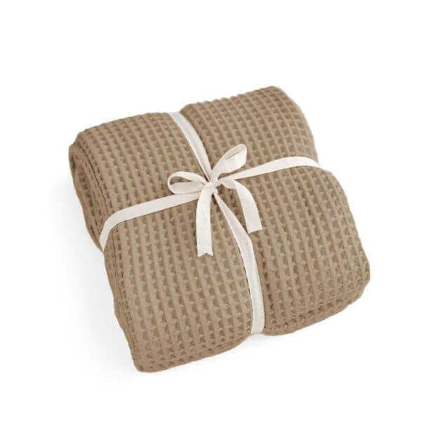 Pregrinjalo za posteljo Waffle Mocha