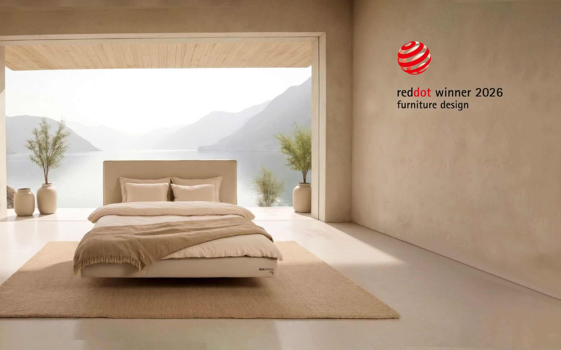 Lebdeča postelja BoxSpring Fly Reddot - slika 11