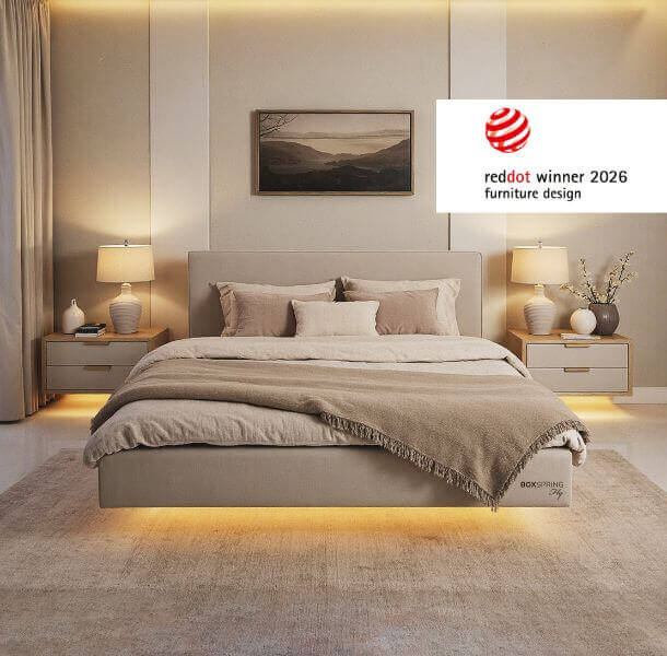 Lebdeča postelja BoxSpring Fly Reddot - slika 3